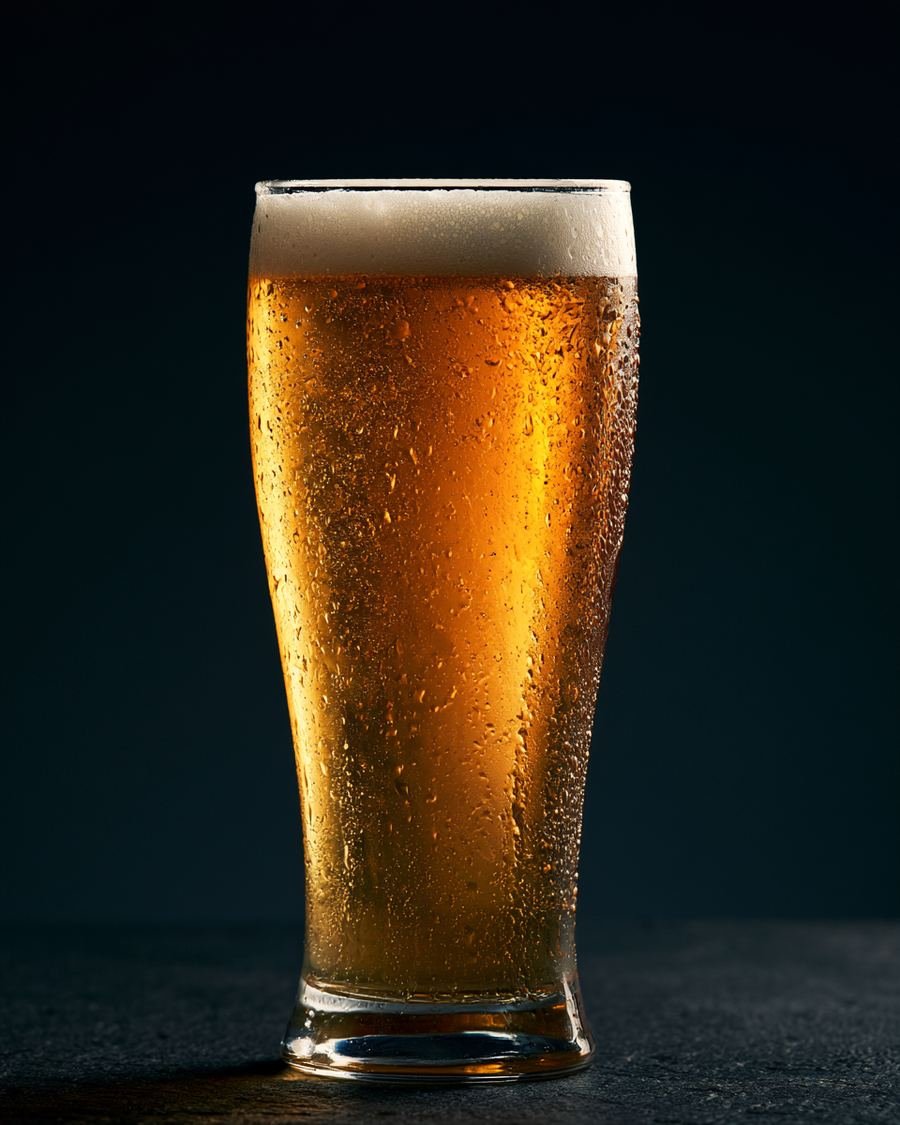 Illustration eines Glases helles Bier